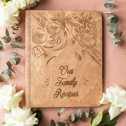 Wooden Recipe Book – Tomatoes Theme