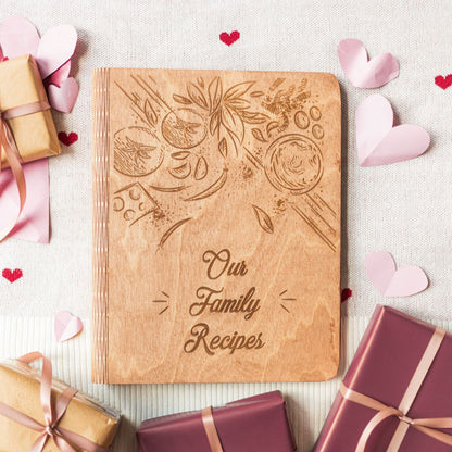 Wooden Recipe Book – Tomatoes Theme