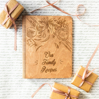 Wooden Recipe Book – Tomatoes Theme