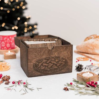 Wooden Recipe Box – Pies & Desserts