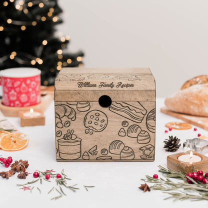 Wooden Recipe Box – Pastries Collection