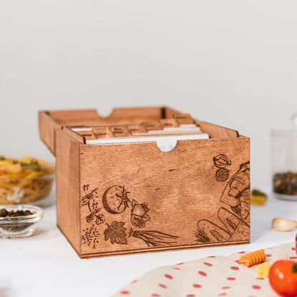 Wooden Recipe Box – Peppers Theme