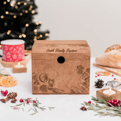 Wooden Recipe Box – Peppers Theme