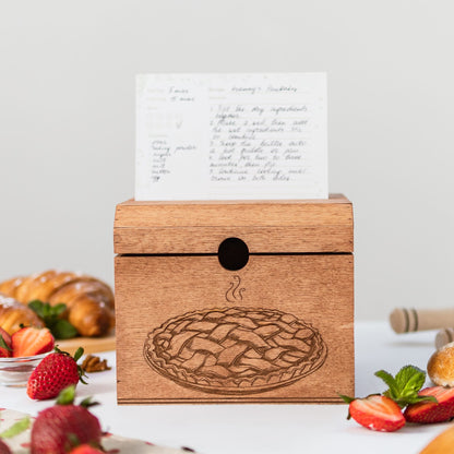 Wooden Recipe Box – Pies & Desserts