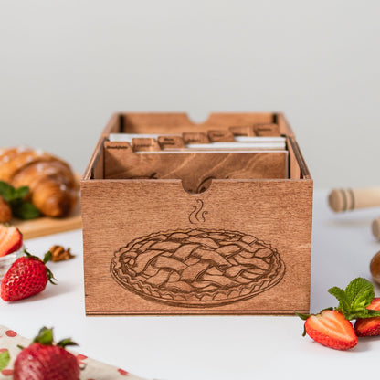 Wooden Recipe Box – Pies & Desserts