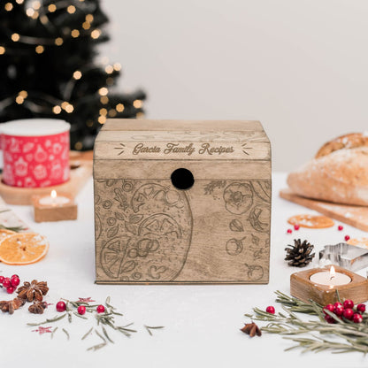 Wooden Recipe Box – Pizza Lovers Edition