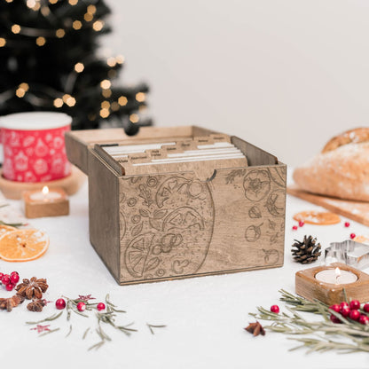 Wooden Recipe Box – Pizza Lovers Edition