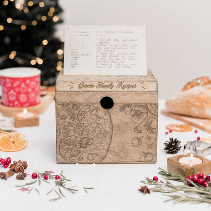 Wooden Recipe Box – Pizza Lovers Edition