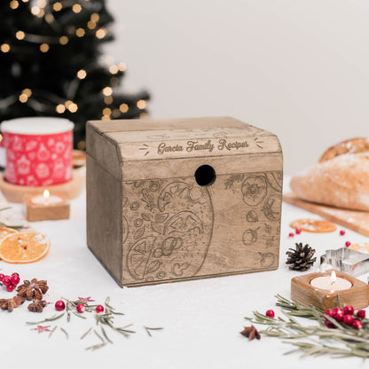 Wooden Recipe Box – Pizza Lovers Edition