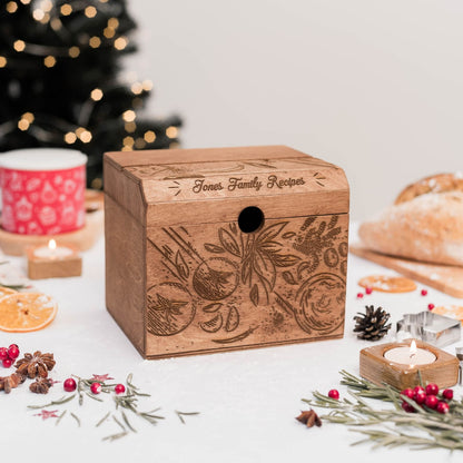 Wooden Recipe Box – Tomatoes Design