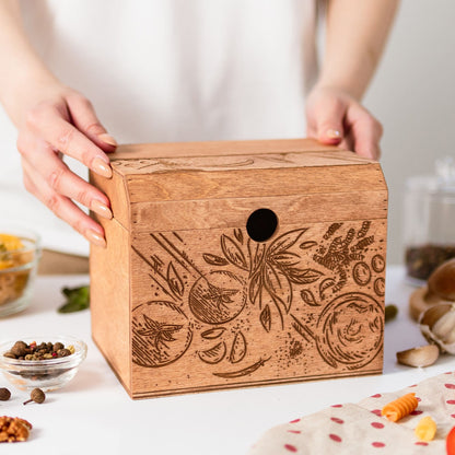 Wooden Recipe Box – Tomatoes Design