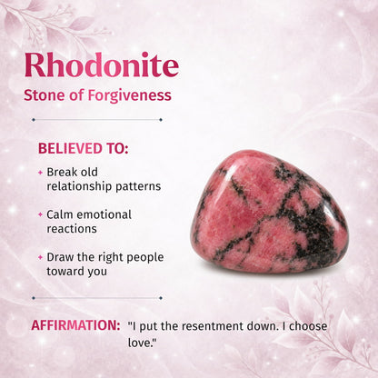 The Love Frequency – Rhodonite Bracelet of Forgiveness