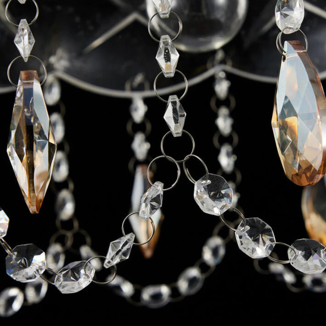 Rondelle Crystal Flower Pendant Lamp