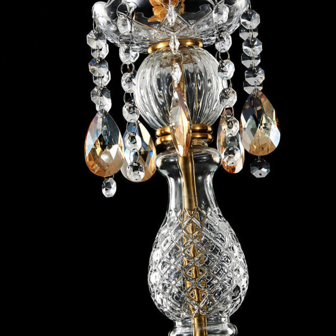 Rondelle Crystal Flower Pendant Lamp