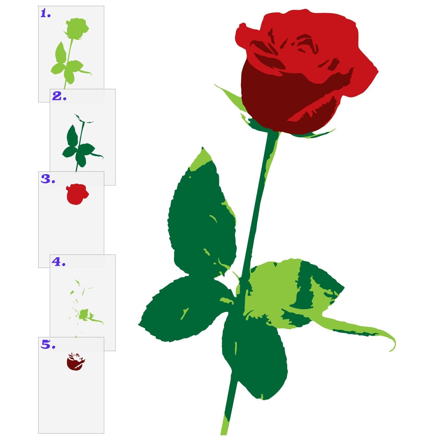 Rose 5 Layer Stencil Set