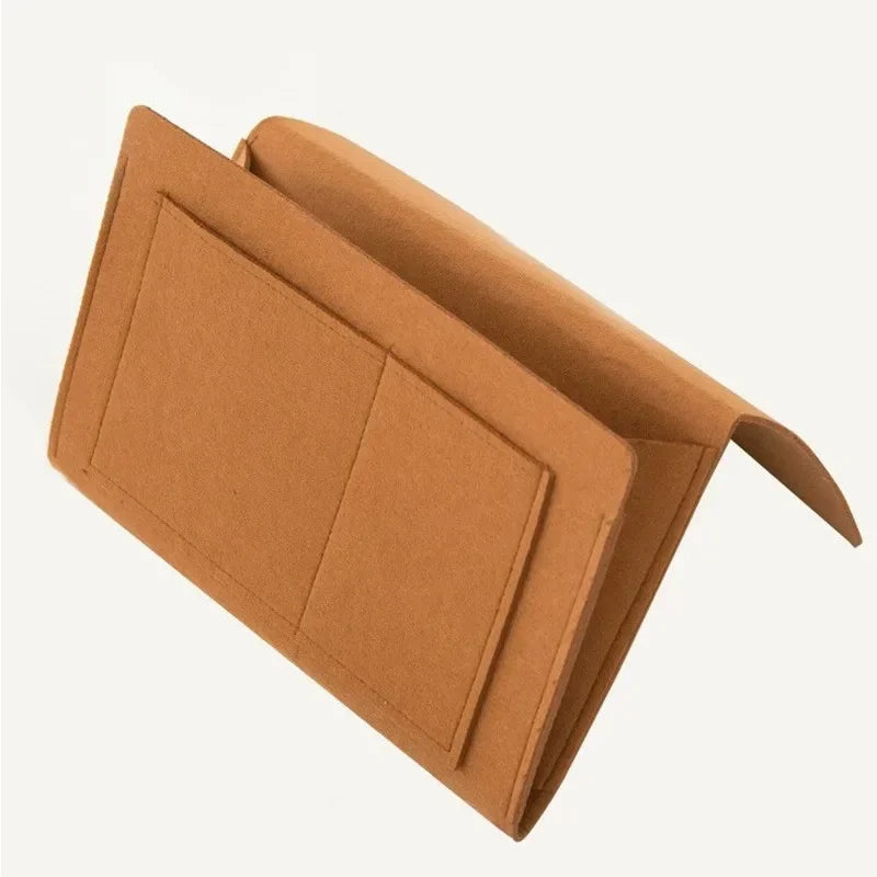 Multi-Pocket Felt Hanging Storage Bag Organizer for CDs, Magazines, Stationery & Phones – Dorm, Bed, Sofa or Car Use