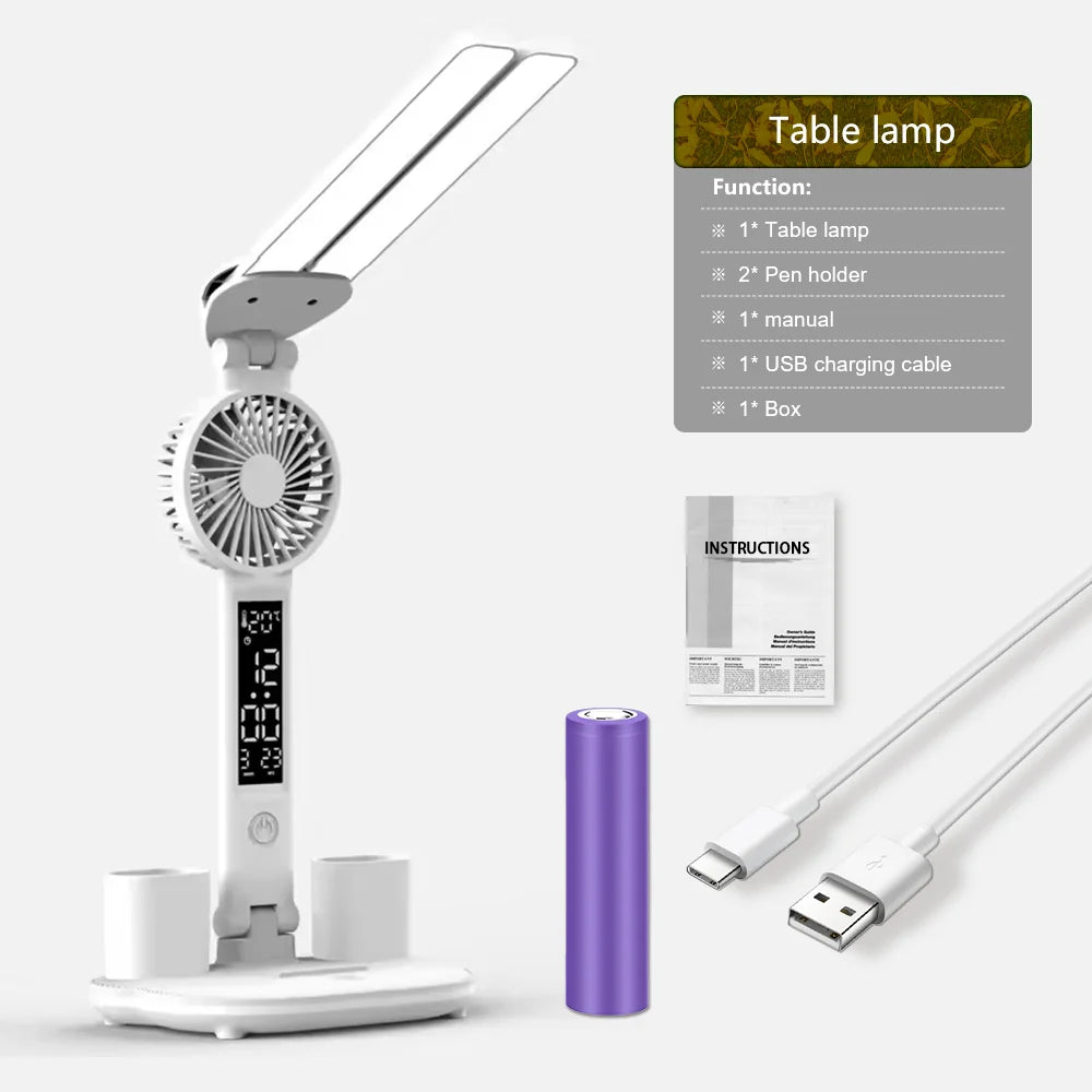 Eye Protection Table Lamp LED Rechargeable Dimmable Wireless Folding Desk Lamp Night Light For Children Study Reading Room Decor