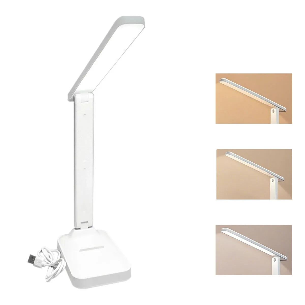 Single-Head LED Folding Desk Lamp，Eye Protection Reading Night Light，Touch Dimmable，800mAh Chargeable battery