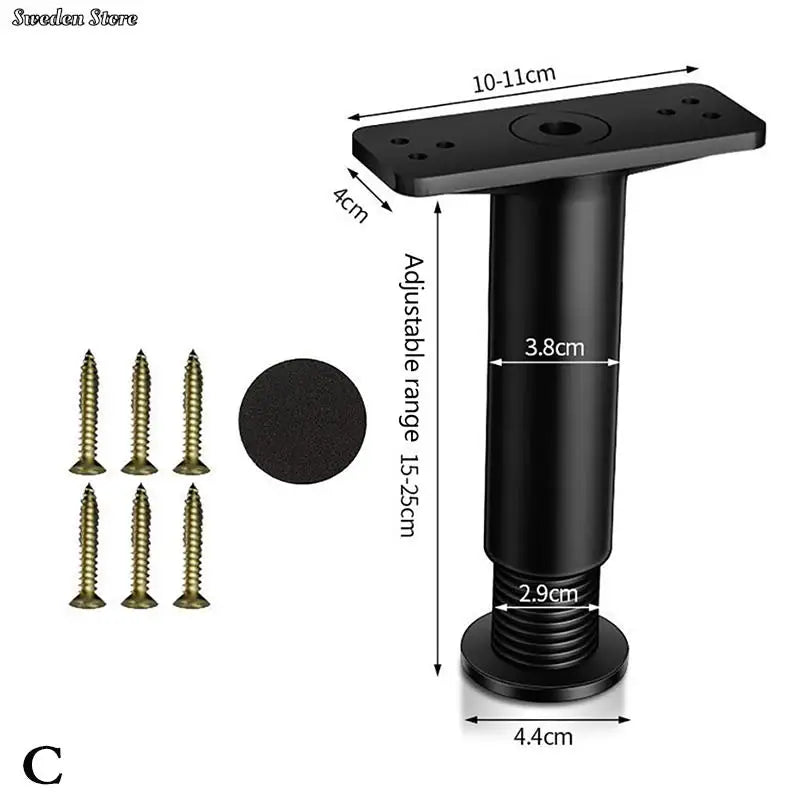 Telescopic Adjustable Bed Beam Support Foot Reinforced Plastic Furniture Leg Sofa Leg Bed Bottom Load Bearing Bracket 1X