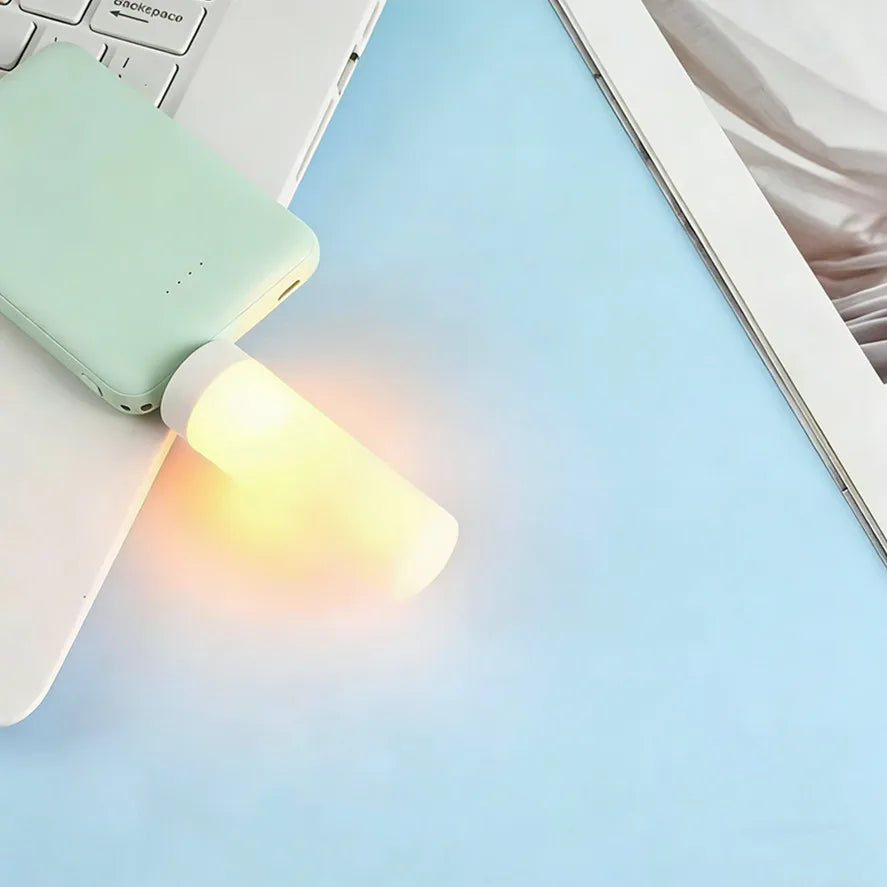 Small USB Plug Lamp LED Night Light Computer Mobile Power Charging Mini Book Lamps LED Eye Protection Square Reading Light