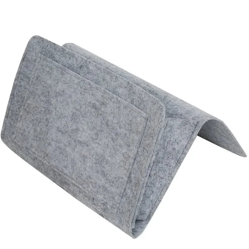 Multi-Pocket Felt Hanging Storage Bag Organizer for CDs, Magazines, Stationery & Phones – Dorm, Bed, Sofa or Car Use