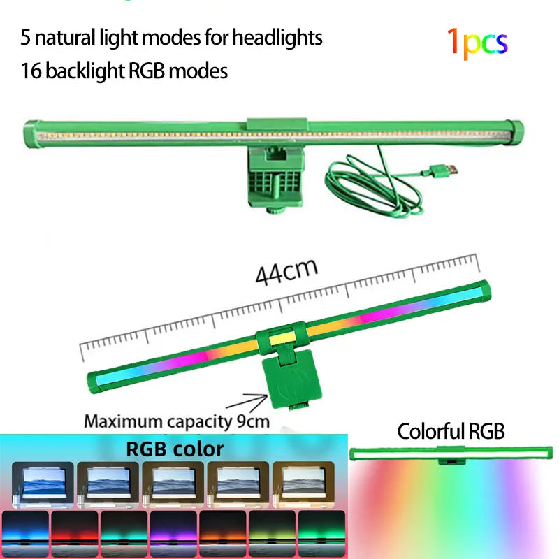 RGB Displays Monitor Light Bar Strip Eye Care Lighting Work Game Learning Reading Dimming Table Light Strip RGB Atmosphere Lamp