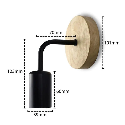 Vintage Wood Wall Lamp Sconce Wall Lights Fixture E27 110V 220V Bedside Retro Lamp Industrial Decor Dining Room Bedroom Light