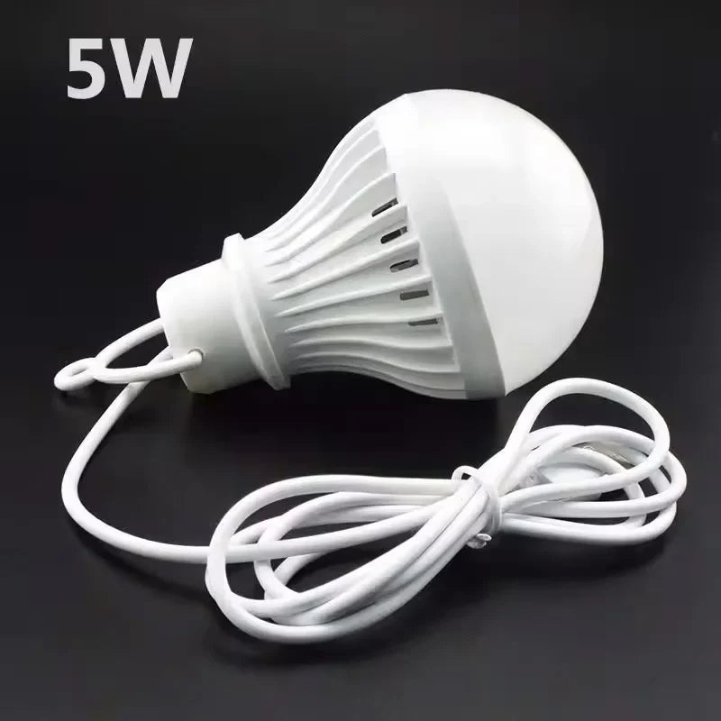 3W 5W 7W USB Lamp Bulb Portable Camping Lantern Lamp LED Power Reading Book Light For Outdoor Camping Tent Emergency Lighting