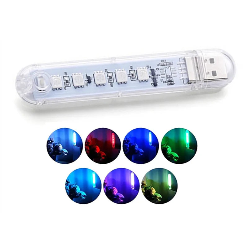 Small USB Plug Lamp LED Night Light Computer Mobile Power Charging Mini Book Lamps LED Eye Protection Square Reading Light