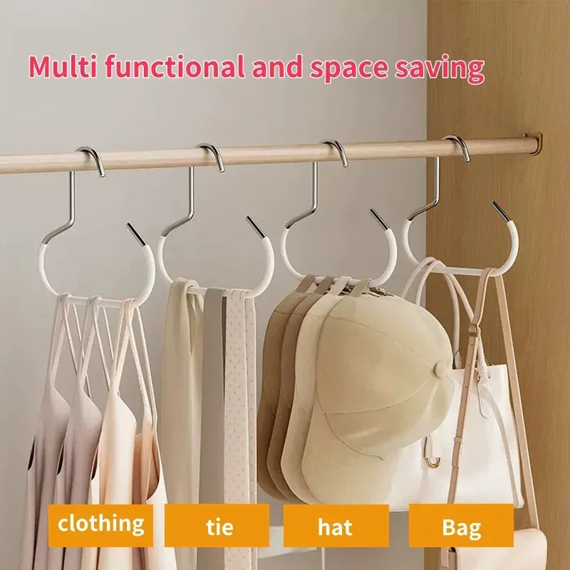 Durable Circle Ring Hat Hanger Non-marking Non-slip Hat Storage Hook Scarf Towel Tie Hanging Rack Hats Display Rack Saving Space