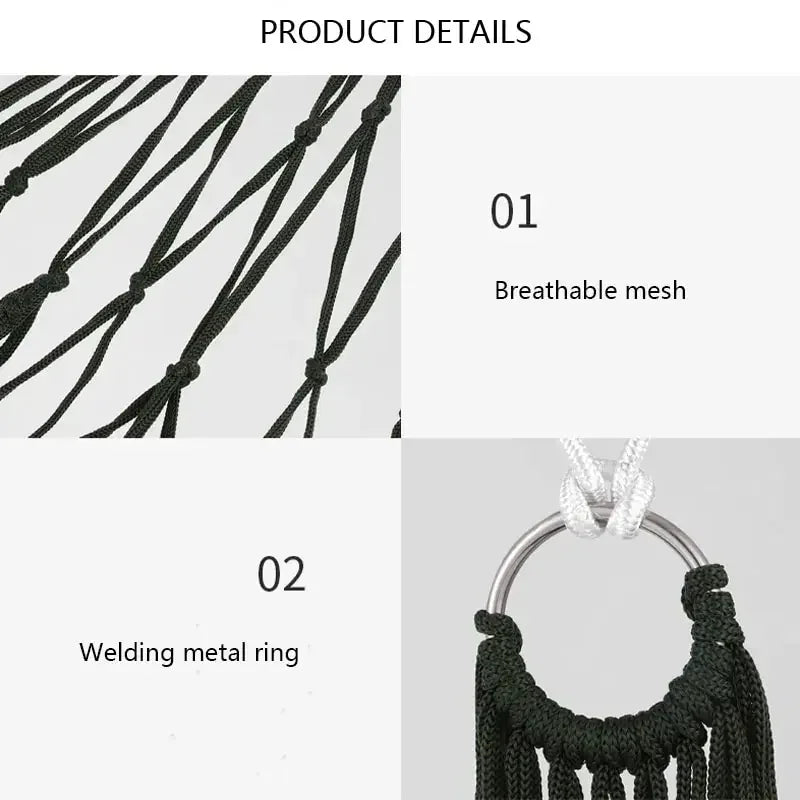 Garden Outdoor Thickened Nylon Rope Hammock Indoor Mesh Hammock Portable Simple Hammock Swing Chair