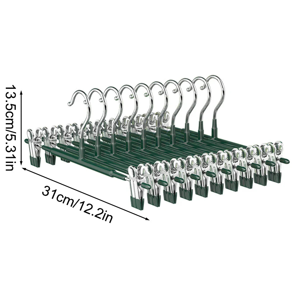 Stainless Steel Clothes Drying Rack for Wardrobe Home Use Skirt Clips Seamless Pants Hanger Hanging Underwear Storage Organizer