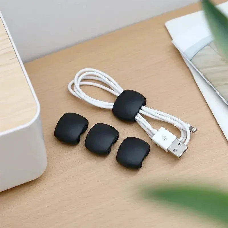 5/10/15/20PCS Cable Management Clips Adhesive Charging Wire Holders for Desk/Car/Travel (Anti-Tangle Design)
