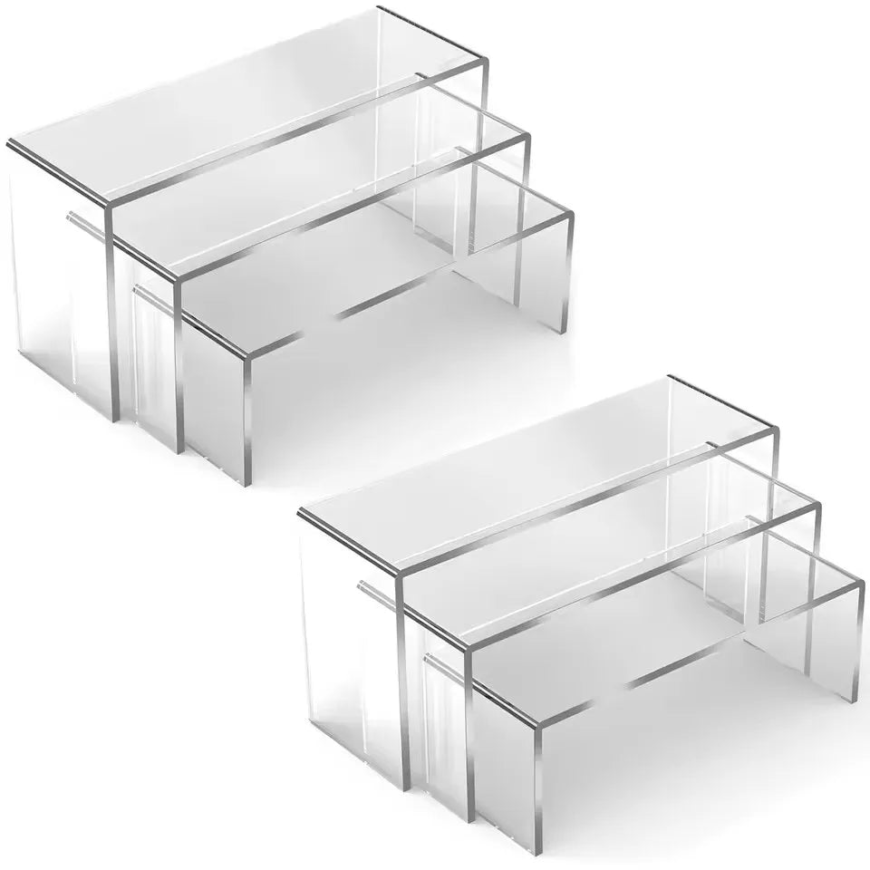 3/6/9/12Pc Clear Acrylic Display Stand Cosmetic Bag Jewelry Showcase Cup Holder for Home Shop statue Model Pottery Display Riser