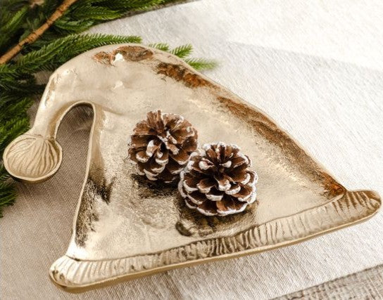 8.5” Gold Christmas Cap Tray