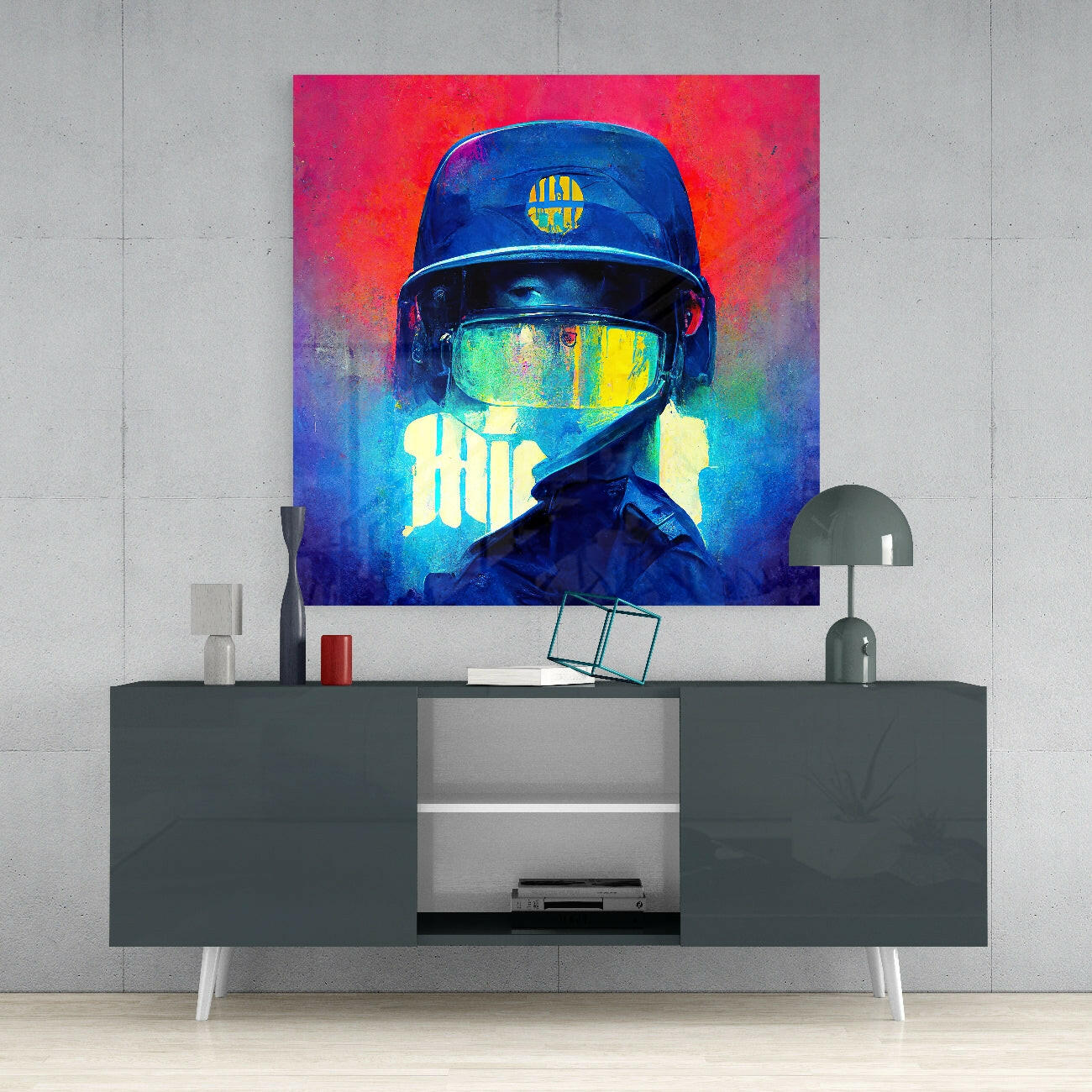 The Guardian Glass Wall Art  || Designer Collection