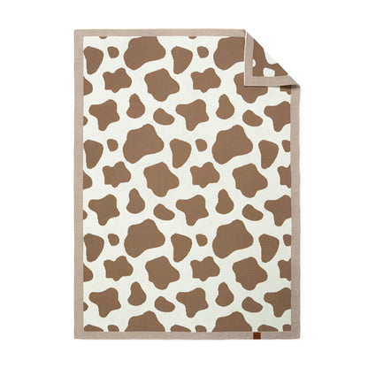 Baby Cow Jacquard Knit Blanket