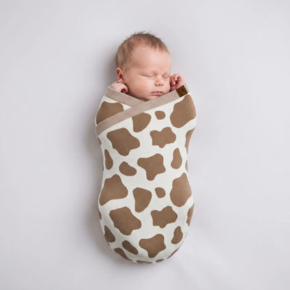 Baby Cow Jacquard Knit Blanket
