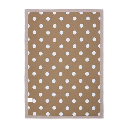 Baby Mocha Polkadot Jacquard Knit Blanket