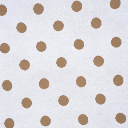 Baby Mocha Polkadot Jacquard Knit Blanket