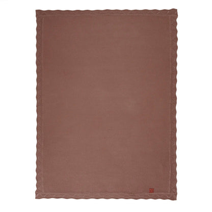 Heirloom Lace Knit Baby Blanket in Mocha