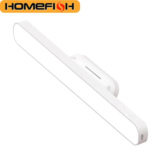 HOMEFISH LED Desk Lamp Magnetic Hanging Night Light USB Rechargeable Table Lamp 3 Colors Reading Light For Cabinet Closet
