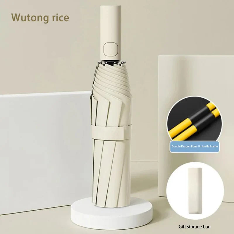 24 Bone Folding Umbrella Fully Automatic Double Bone SPF 50 UV Protection Rain Resistance Strong Wind Resitance Umbrella