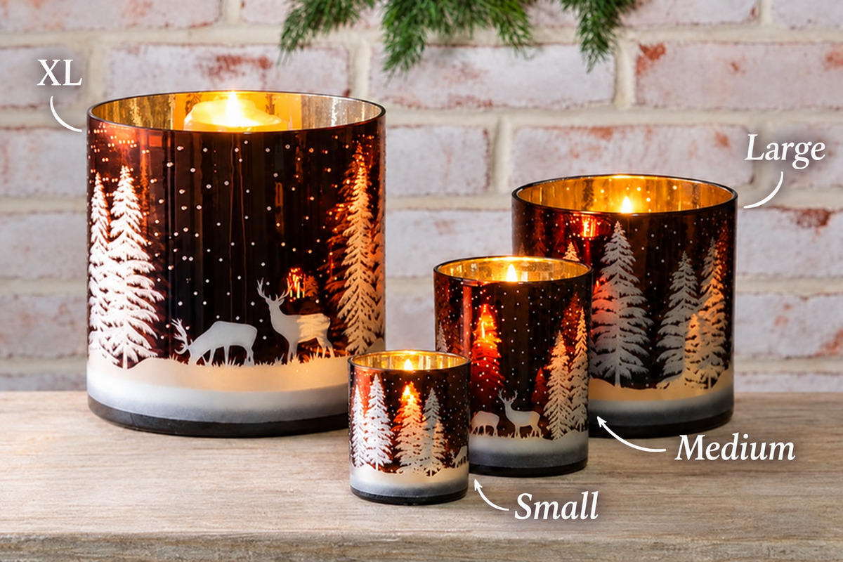 Winter Scene Lantern, 4 Size Options
