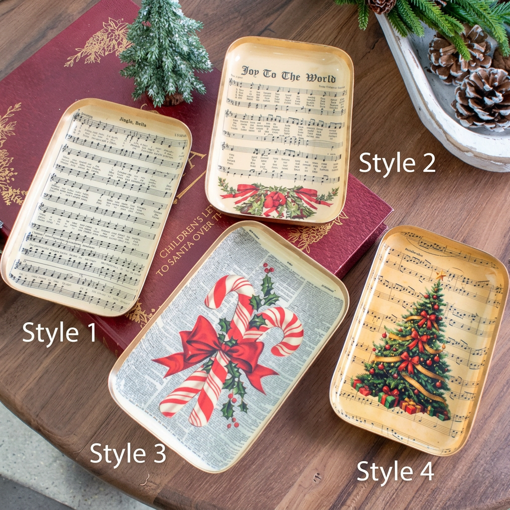 7" Festive Trinket Tray, 4 Style Options