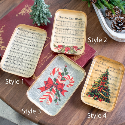 7" Festive Trinket Tray, 4 Style Options