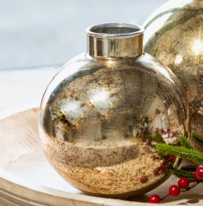 6" Gold Ornament Vase