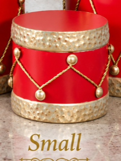 Red & Gold Drum Displayer, 3 Size Options