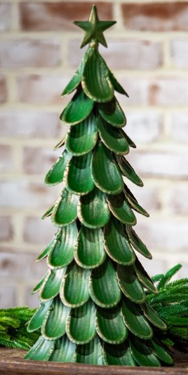 Metal Green Wash Tree Decor, 2 Size Options