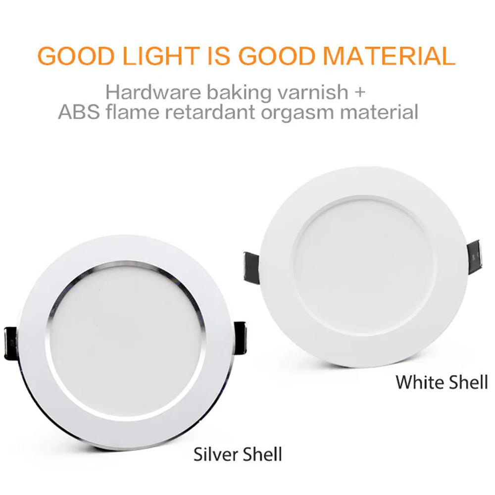 10Pack LED Downlight 220V Recessed Round Ceiling Dowm Light Bedroom Indoor Living Room For Home Decor Lighting LED Spot Lamp